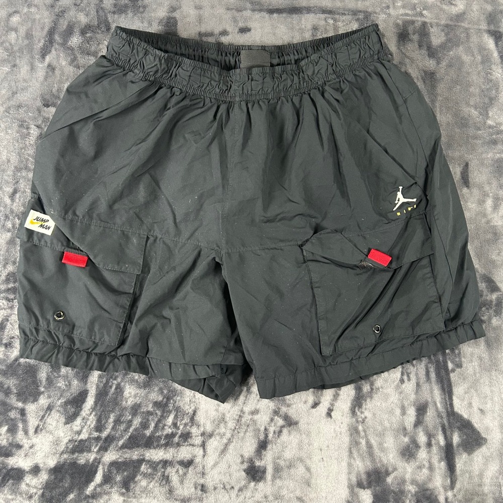 Jordan Cargo Shorts Mens XL Black Jumpman Nylon Mesh Lined Athletic 1827